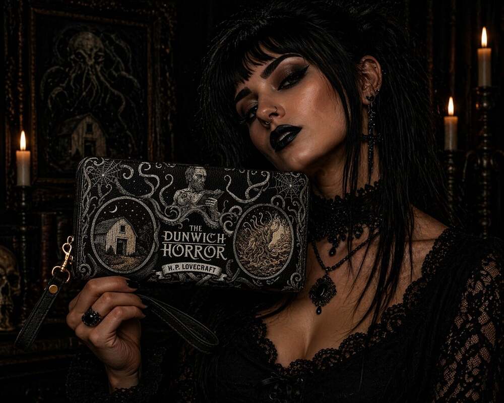 The Dunwich Horror Wallet Horror Goth Halloween H P Lovecraft New NWT Cthulhu